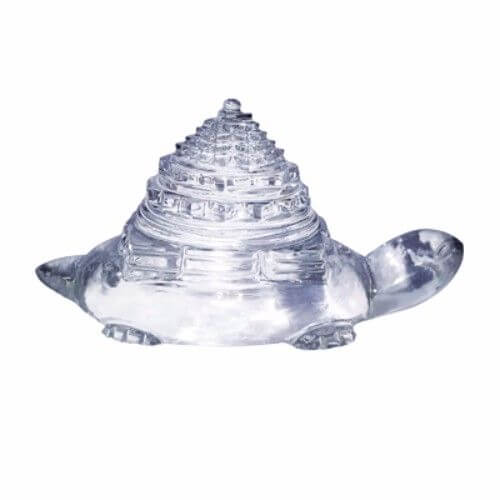 Shaligram Shala Shree Yantra In Sphatik (Crystal) On Tortoise